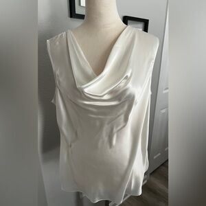 Jones New York Cream Drape Neck Blouse